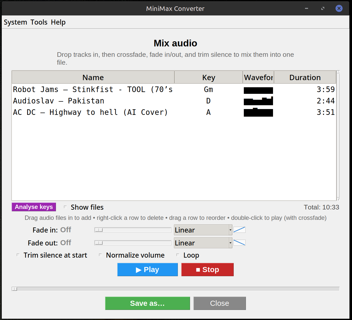 Detect Song Key + BPM — Offline screenshot