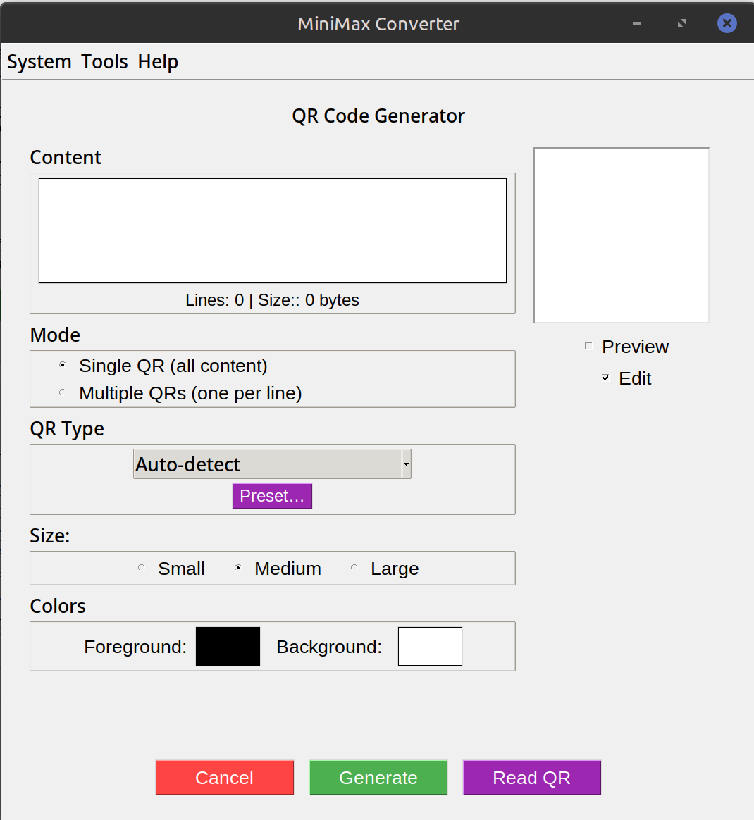 QR Code Generator — Every Type, Offline — screenshot